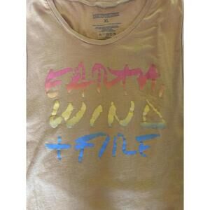 Earth Wind and Fire Yellow Shirt Tank Top Size XL